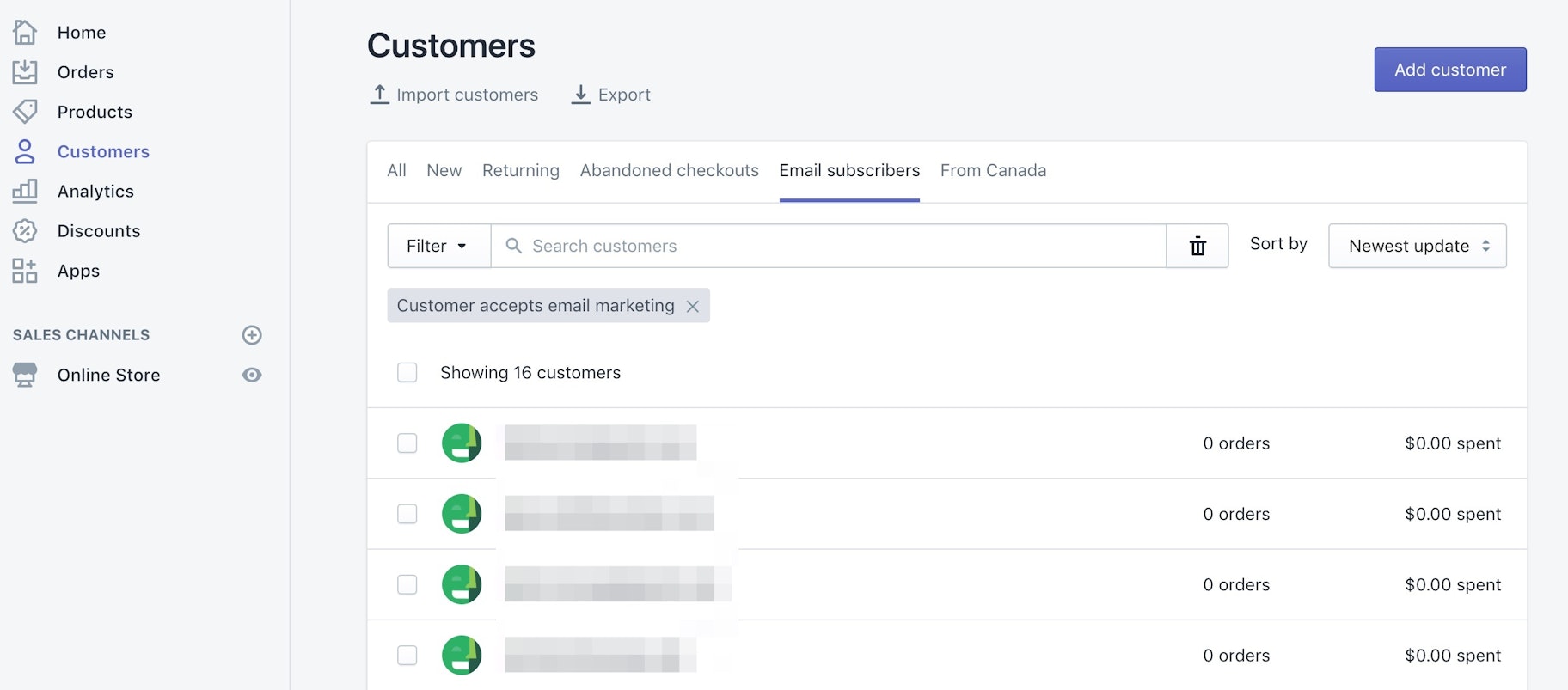 Customers Email Marketing