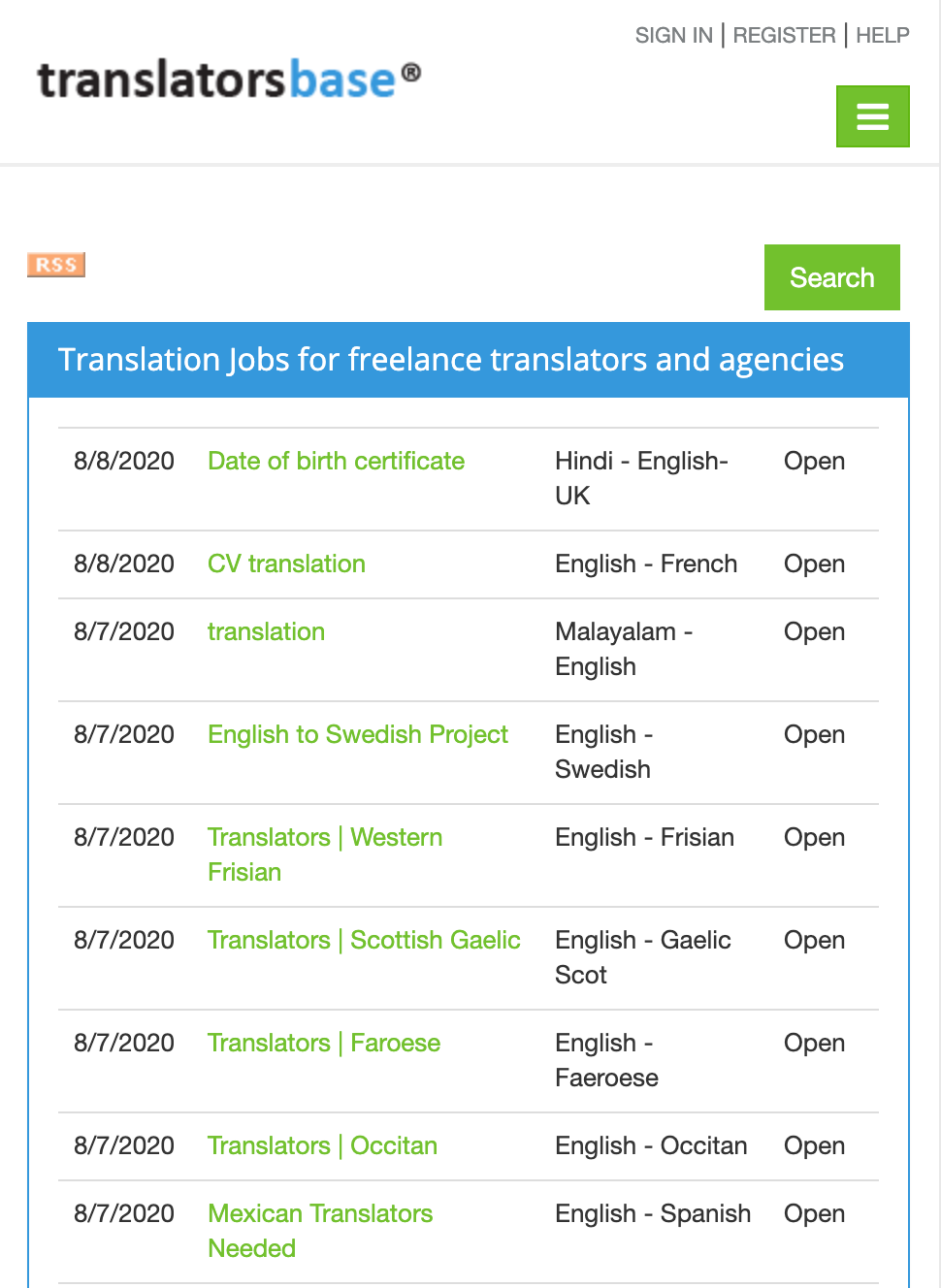 TranslatorsBase求职板