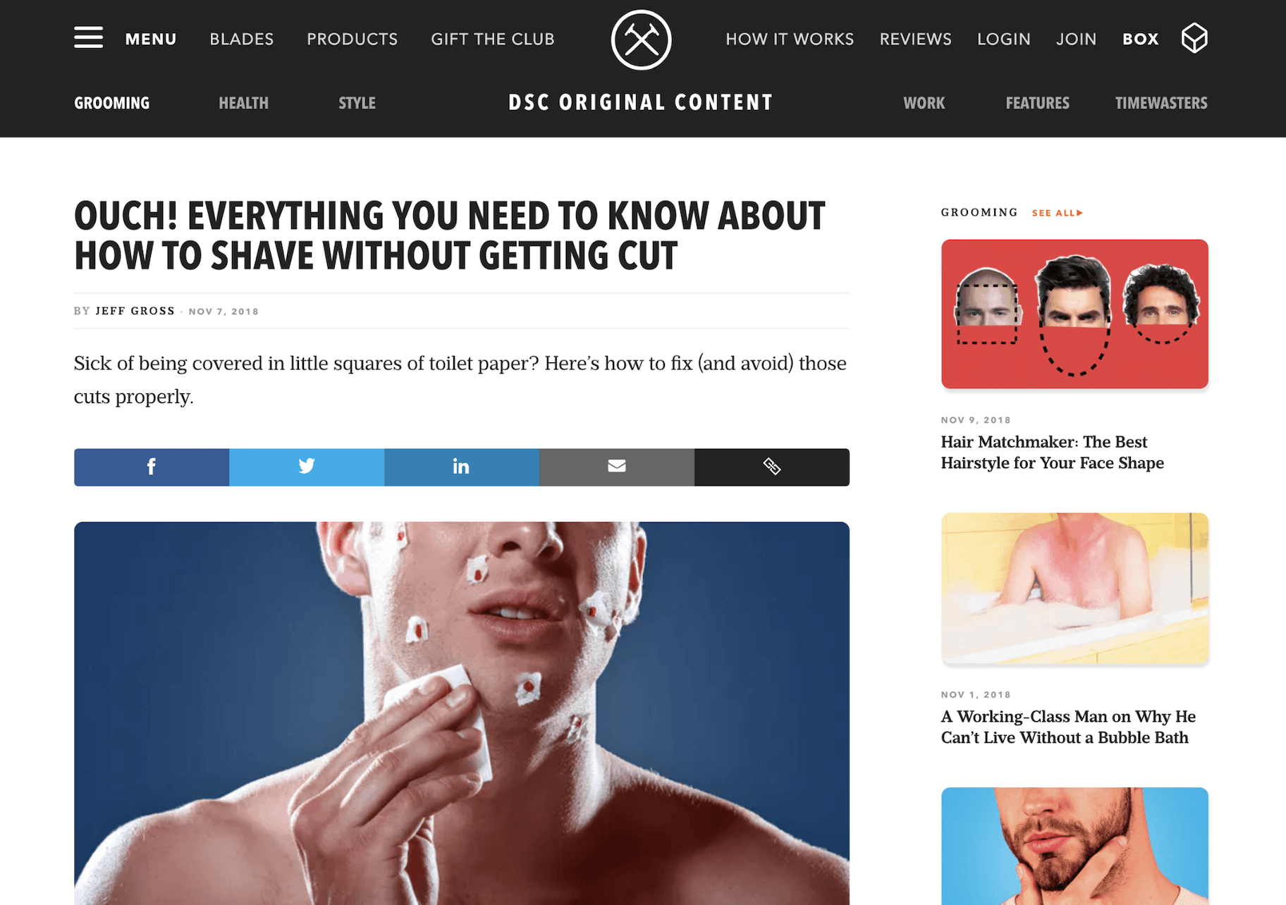 Dollar Shave Club Content