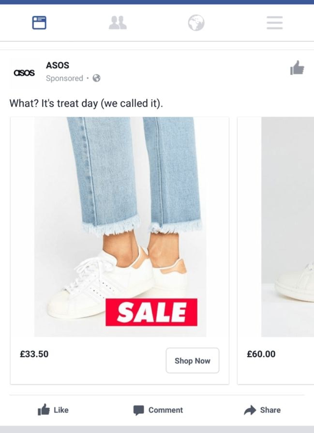 asos facebook ad
